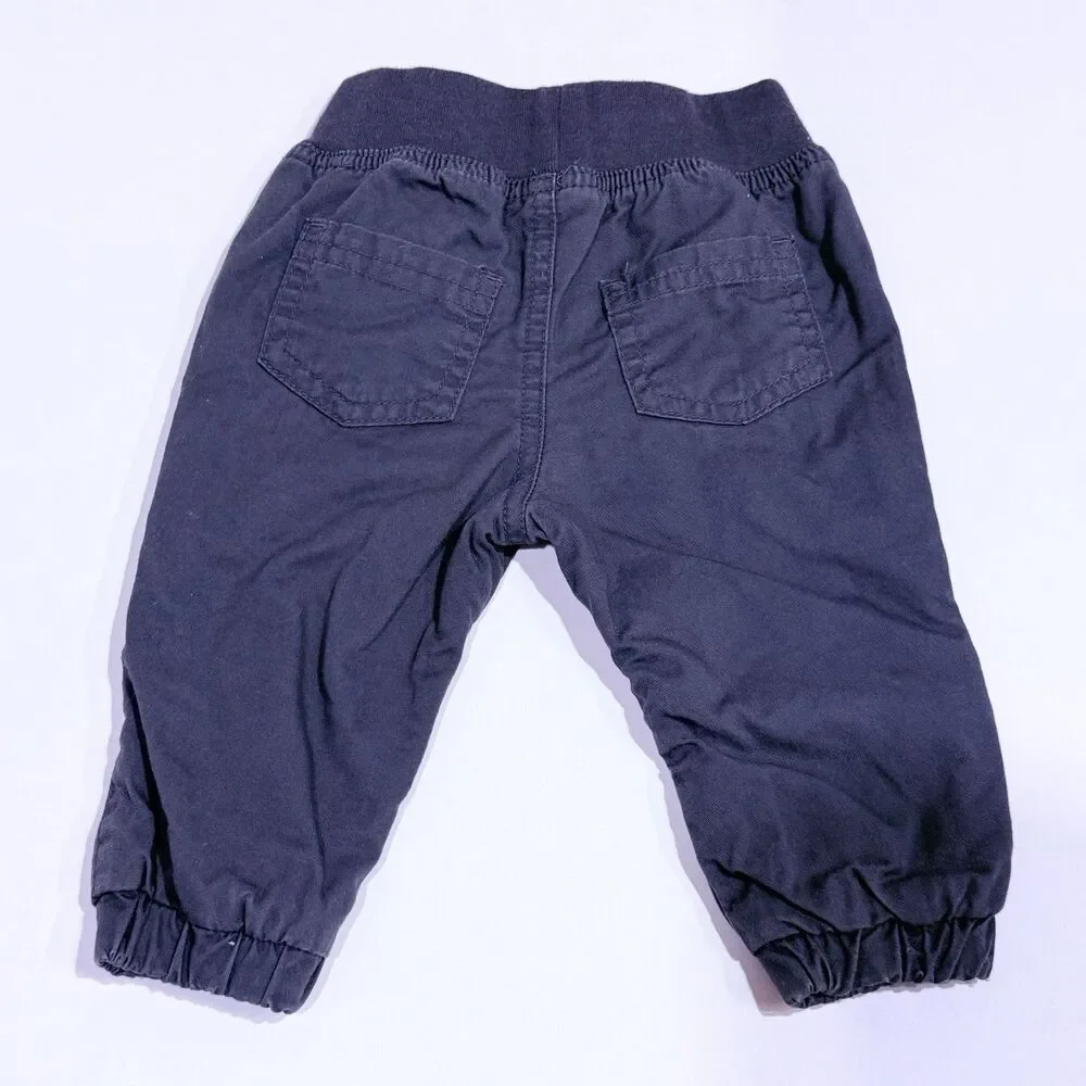 Carters Jogger Baby Boys 0-3 Months Olive Green Drawstring Chino Pull On Casual